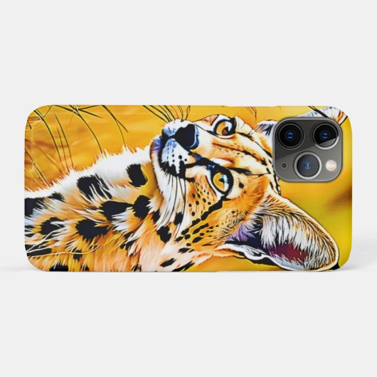 Afrikaanse Serval Kunst Case-Mate iPhone Case (Achterkant (horizontaal))