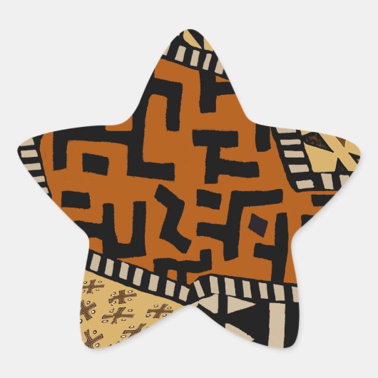 Afrikaanse Shaman Earth Spirits Ster Sticker (Voorkant)