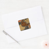 Afrikaanse Shaman Earth Spirits Vierkante Sticker (Envelop)