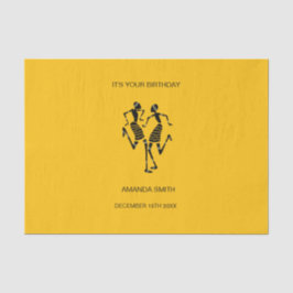 Afrikaanse, Silhouette Joy Dance Oranje Verjaardag Tissuepapier