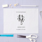 Afrikaanse, Silhouette Joy Dans Witte Verjaardag Tissuepapier (Craft)