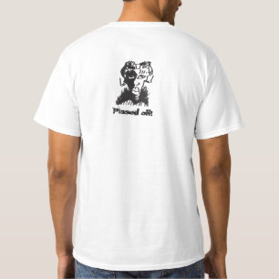 Afrikaanse sketch pissed van waarde T-shirt, wit T-shirt
