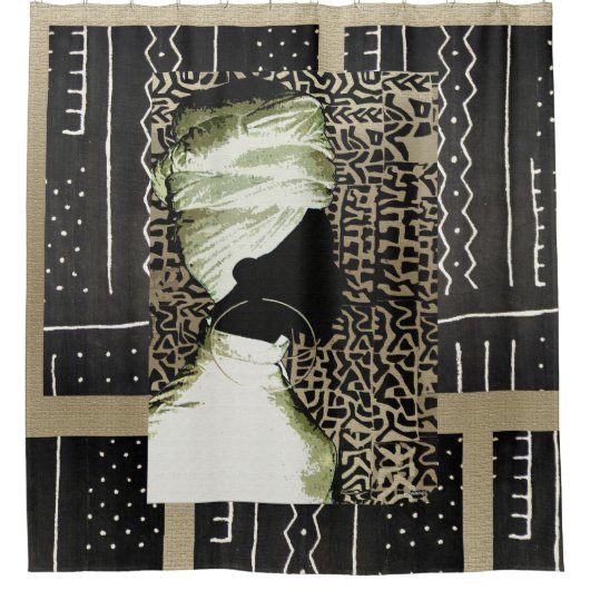 Afrikaanse Soul Art Douchegordijn (Voorkant)