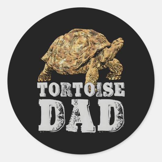 Afrikaanse spontaan papa sulcata schildpad ronde sticker (Voorkant)