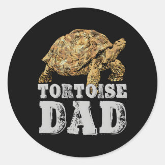 Afrikaanse spontaan papa sulcata schildpad ronde sticker