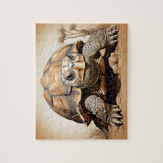 Afrikaanse spontane schildpad legpuzzel (Verticaal)