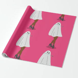 Afrikaanse spook Halloween visnet kousen benen Cadeaupapier