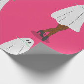 Afrikaanse spook Halloween visnet kousen benen Cadeaupapier (Hoek)