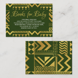 Afrikaanse Stam Baby Shower Boek Verzoek Informatiekaartje
