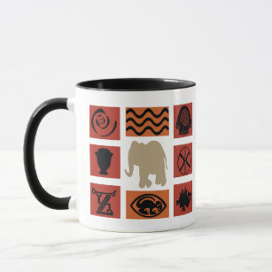 afrikaanse stam decoreerde olifant mok