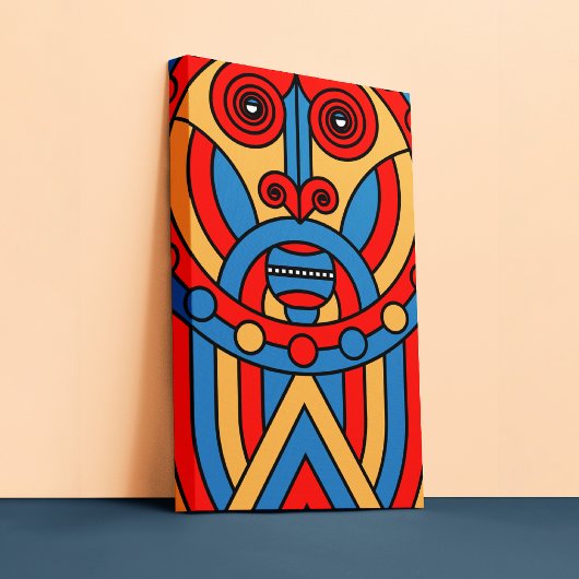 Afrikaanse Stam Krijger Canvas Afdruk
