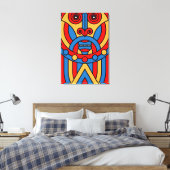 Afrikaanse Stam Krijger Canvas Afdruk (Insitu (Slaapkamer))