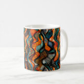 Afrikaanse stam-patroon koffiemok (Voorkant rechts)