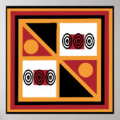 afrikaanse stam  patroon poster (Voorkant)