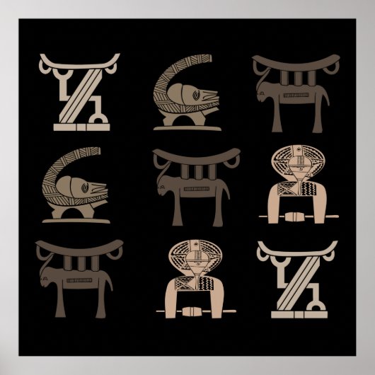 afrikaanse stam  poster (Voorkant)