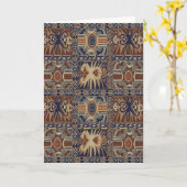 Afrikaanse stam tijdelijke collage kaart (Gele Bloem)