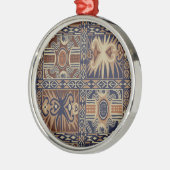 Afrikaanse stam tijdelijke collage metalen ornament (Links)