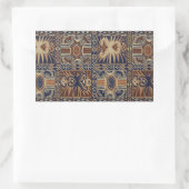 Afrikaanse stam tijdelijke collage rechthoekige sticker (Tas)