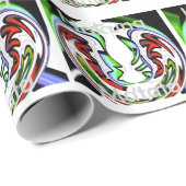 Afrikaanse stam traditionele kleuren passen produc cadeaupapier (Rol Hoek)