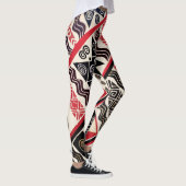 Afrikaanse Stam Zwarte Rode Leggingen Leggings (Rechts)