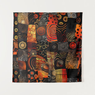 Afrikaanse stamboom patroon kunst wandtapijt wandkleed