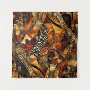 Afrikaanse stamboom patroon kunst wandtapijt wandkleed