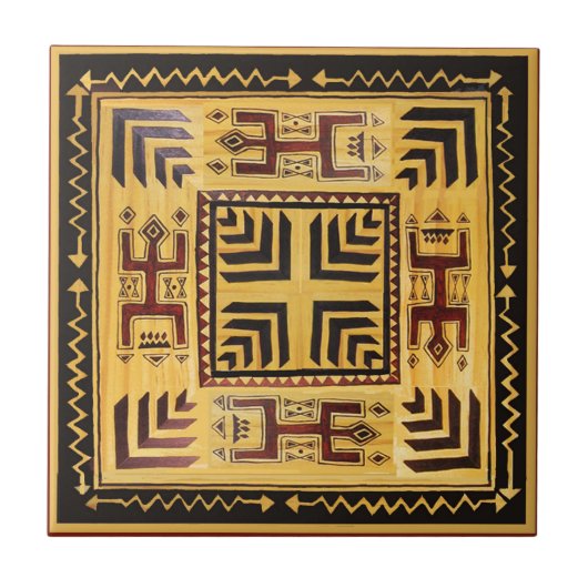 Afrikaanse stamgeesten tegeltje (Voorkant)