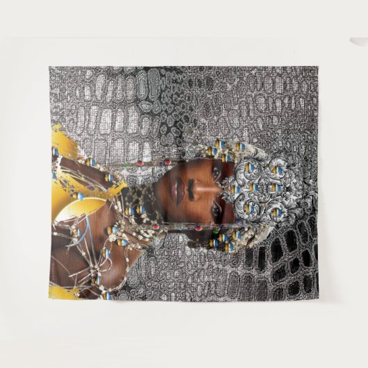 Afrikaanse stamkoningin wandkleed (Voorkant (horizontaal))