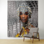 Afrikaanse stamkoningin wandkleed (In situ)