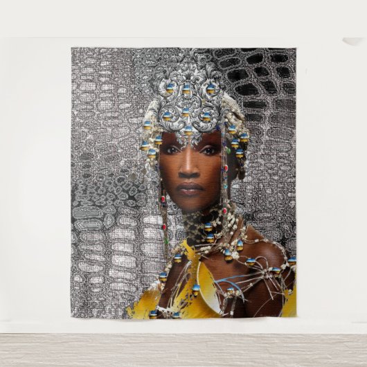 Afrikaanse stamkoningin wandkleed (Voorkant)