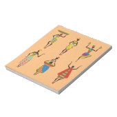 Afrikaanse stamkunst dames met een kleurrijke etni notitieblok (Linkerzijde)