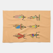 Afrikaanse stamkunst dames met een kleurrijke etni theedoek (Horizontaal)