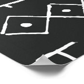 Afrikaanse stamkunst: geometrische zwart-wit poster (Hoek)