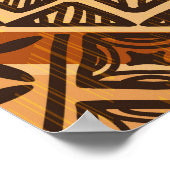 Afrikaanse stammen textiel: etnische stijl. poster (Hoek)