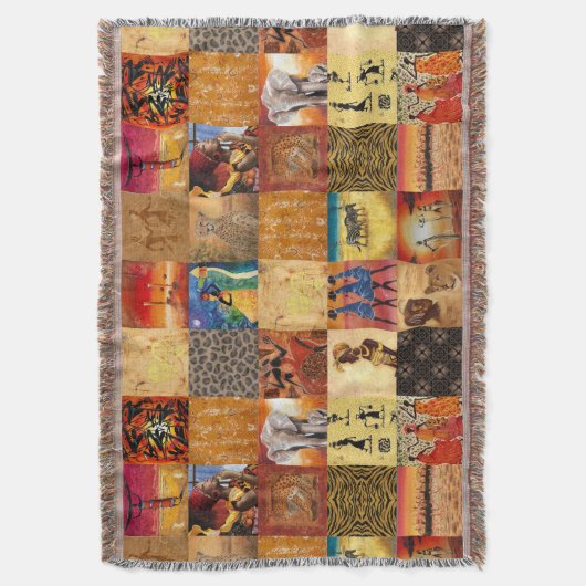 Afrikaanse stammenhuisdeken met dekens deken (Voorkant Verticaal)