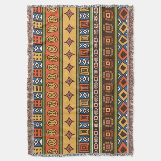 Afrikaanse stammenhuishouding kantoor decor deken (Voorkant Verticaal)