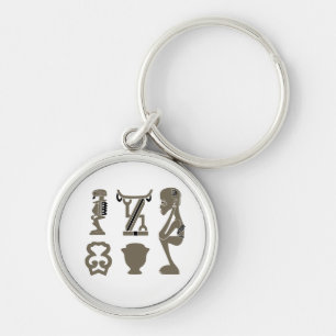 afrikaanse stammenkunst sleutelhanger