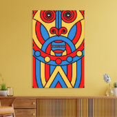 afrikaanse stammenoorlog canvas afdruk (Insitu (Woonkamer))