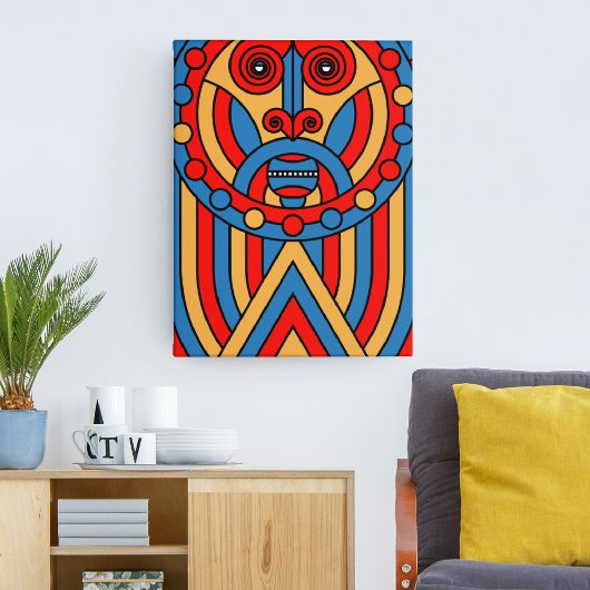afrikaanse stammenoorlog canvas afdruk