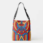 afrikaanse stammenoorlog crossbody tas (Achterkant)