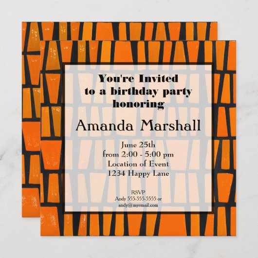 afrikaanse stammenpartij kaart (Voorkant / Achterkant)