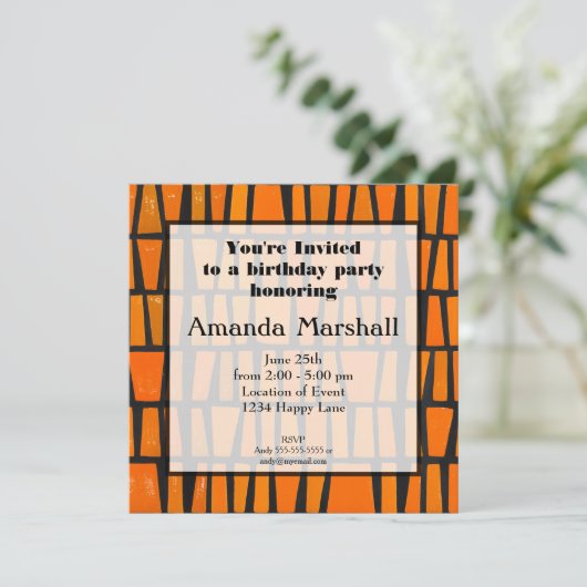 afrikaanse stammenpartij kaart (Staand voorkant)