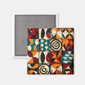afrikaanse stammenpatroonmagneet magneet (Voorkant / Achterkant)