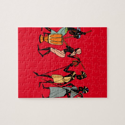 Afrikaanse stammenpuzzel legpuzzel (Horizontaal)