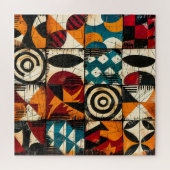 afrikaanse stammenpuzzel legpuzzel (Horizontaal)