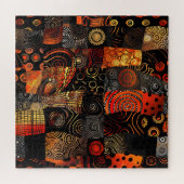 afrikaanse stammenpuzzel legpuzzel (Horizontaal)