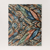 afrikaanse stammenpuzzel legpuzzel (Verticaal)