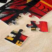 afrikaanse stammenpuzzel legpuzzel (Zijkant)