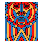 Afrikaanse stammenstrijder foto afdruk (Voorkant)