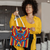 Afrikaanse stammenstrijder tote bag